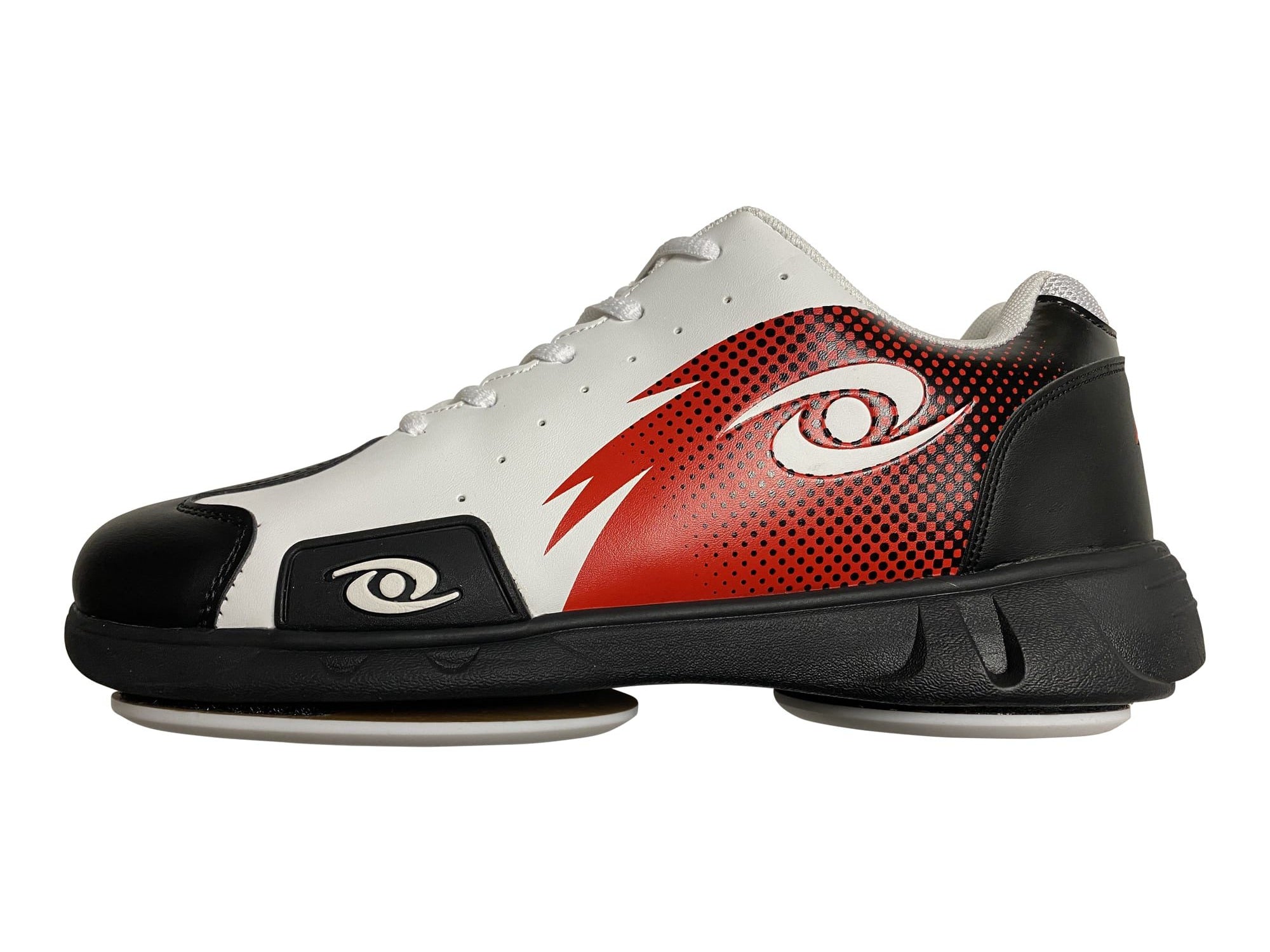 Acaciasports Patriot curling shoes with leather on ice side view